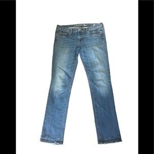 American Eagle Slim Old School Stretch Jean Med Wash Size 12X31 Mid Rise